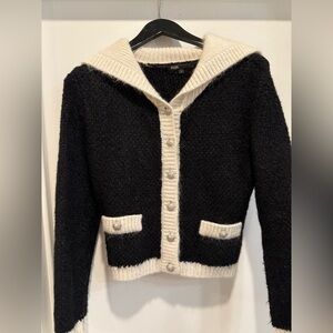 Maje Monochrome Knit Cardigan